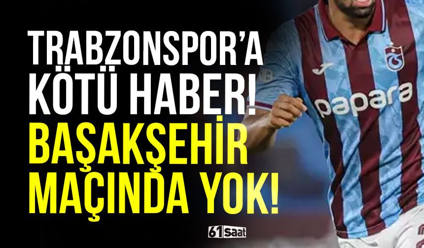 Trabzonspor'un yıldızı cezalı duruma düştü!