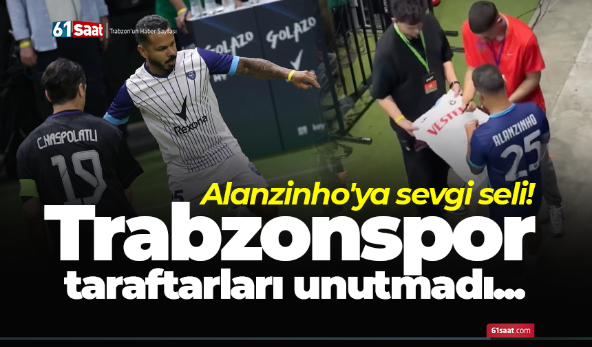 Alanzinho'ya sevgi seli! Trabzonspor taraftarları unutmadı...