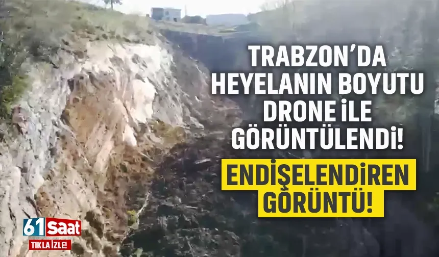Trabzon'da heyelanın boyutu, drone ile görüntülendi! Kokutan görüntü...
