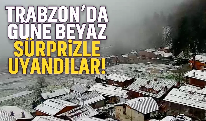 Trabzon'da vatandaşlar nisan ayında, güne beyaz sürprizle uyandılar...