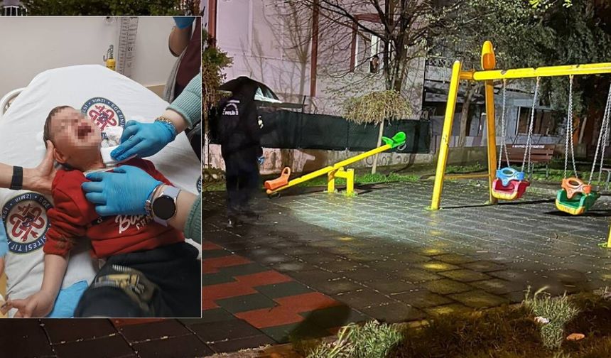 Parkta oynayan  2 yaşındaki çocuğa bıçaklı saldırı