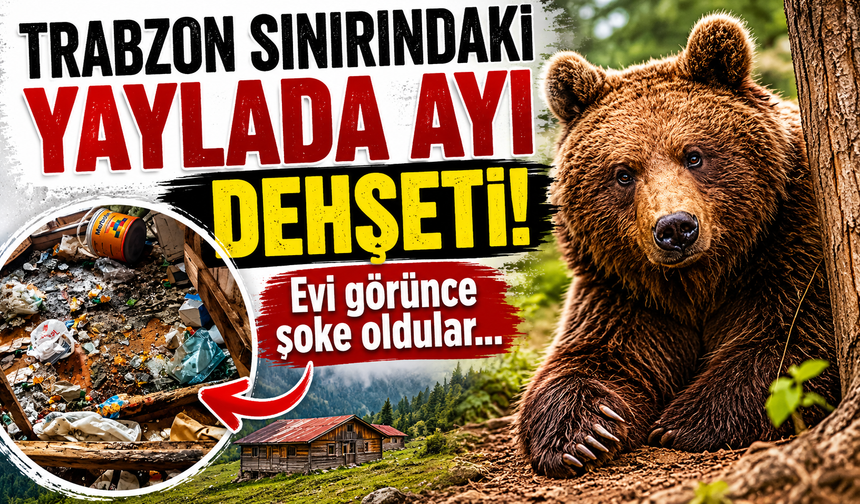 Trabzon sınırındaki yaylada ayı dehşeti! Evi görünce şoke oldular
