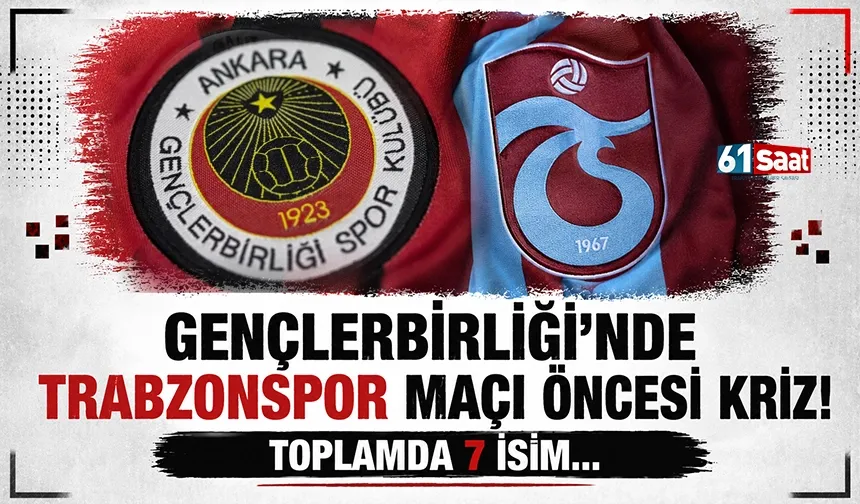 Gençlerbirliği'nde Trabzonspor maçı öncesi kriz! Toplamda 7 isim...