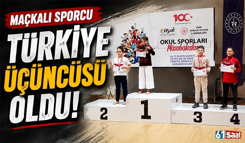 Trabzonlu sporcu Türkiye üçüncüsü oldu!