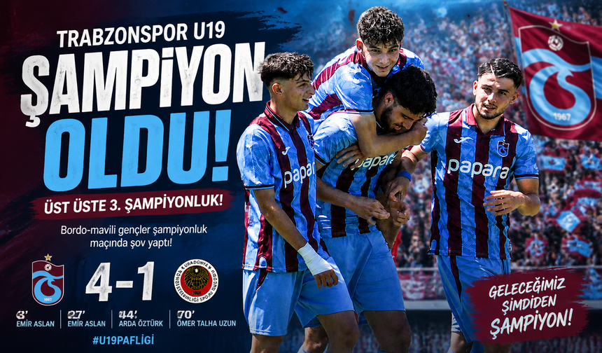 Trabzonspor U19, üst üste 3. şampiyonluğa koştu!