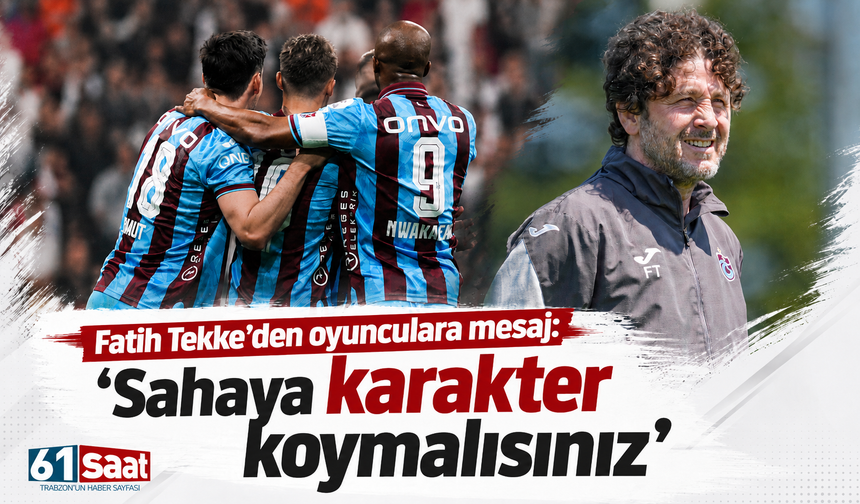 Fatih Tekke'den oyunculara mesaj: 'Sahaya karakter koymalısınız'