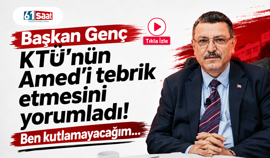 Trabzon Büyükşehir Belediye Başkanı Ahmet Metin Genç açıklamalarda bulunuyor