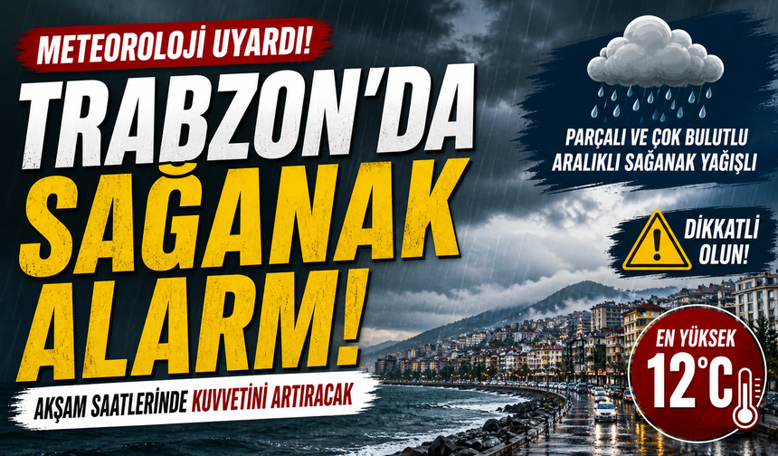 Trabzon’da sağanak alarmı: kuvvetli yağış bekleniyor