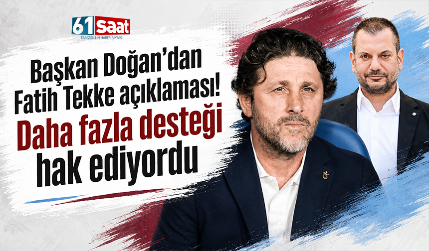Başkan Doğan'dan Flaş açıklamalar