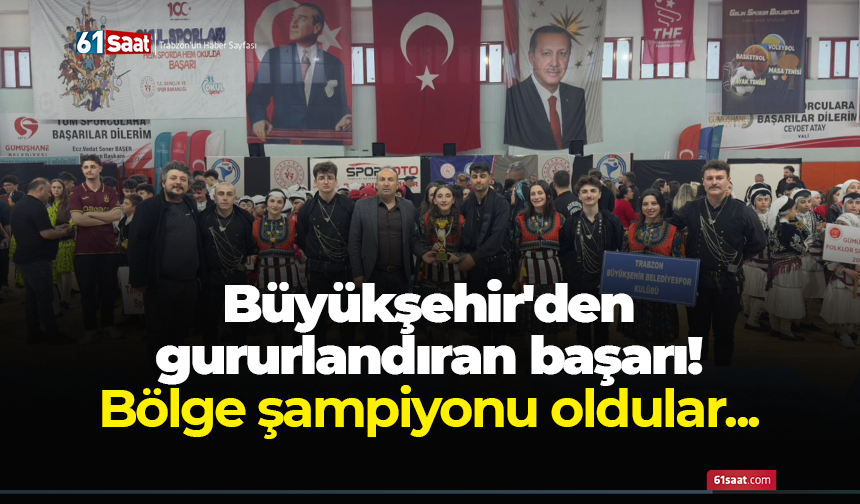 Büyükşehir'den gururlandıran başarı! Bölge şampiyonu oldular...