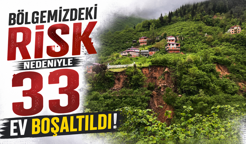 Bölgemizdeki risk nedeniyle 33 ev boşaltıldı!