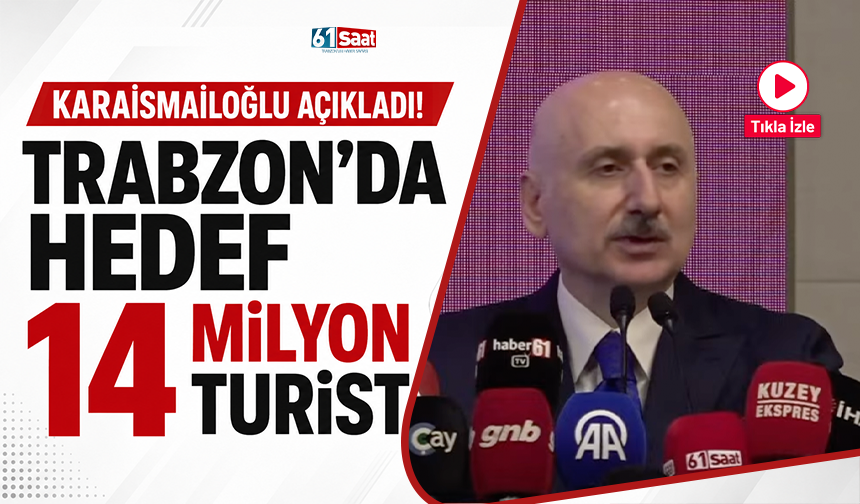 Karaismailoğlu açıkladı! Trabzon’da hedef 14 milyon turist