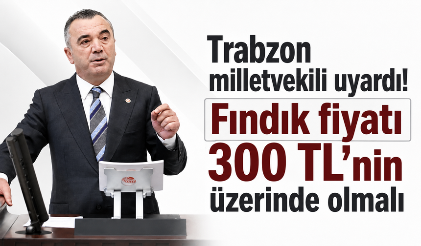 Trabzon milletvekili uyardı! Fındık fiyatı 300 TL’nin üzerinde olmalı