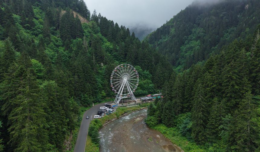 Uzungöl’de 40 metre yükseklikte eşsiz manzara