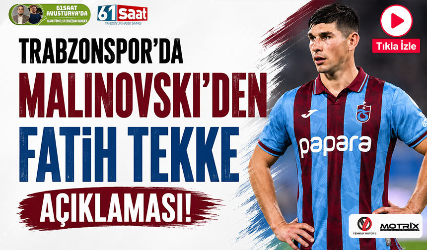 Trabzonspor’da Malinovski’den Fatih Tekke açıklaması!