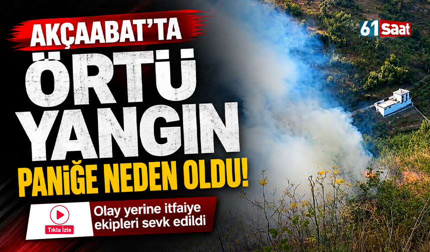 Akçaabat’ta örtü yangın paniğe neden oldu! Olay yerine itfaiye ekipleri sevk edildi
