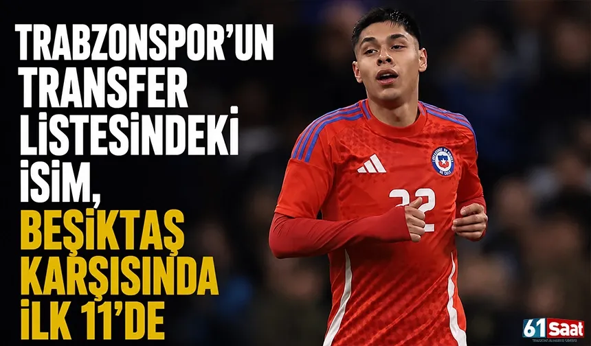 Trabzonspor’un transfer listesindeki isim, Beşiktaş karşısında ilk 11’de